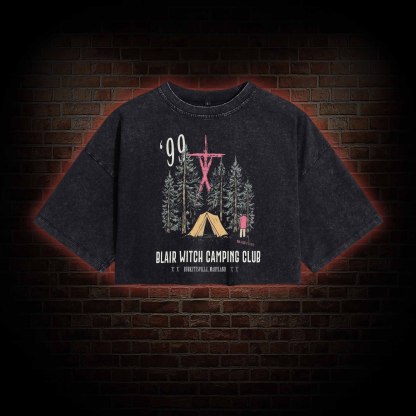 Witch Camping  Washed Cropped T-shirts