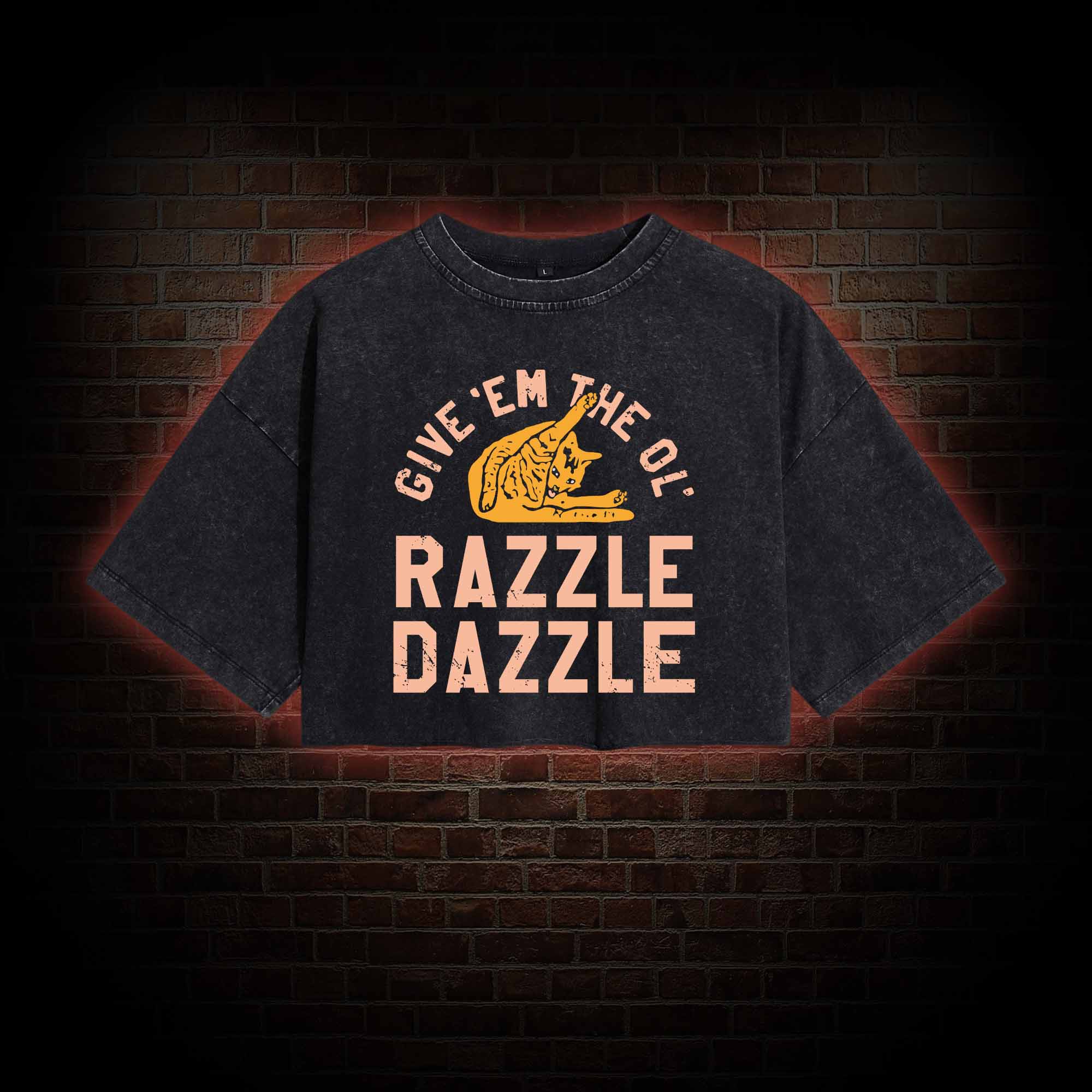 Razzle Dazzle Washed Cropped T-shirts
