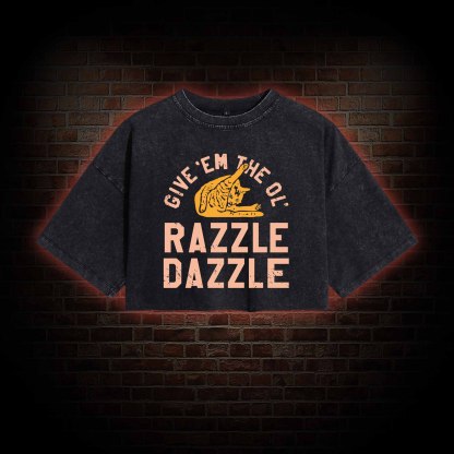 Razzle Dazzle Washed Cropped T-shirts