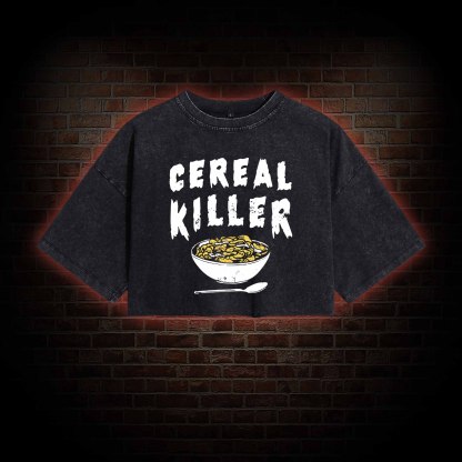 Cereal Killer Washed Cropped T-shirts
