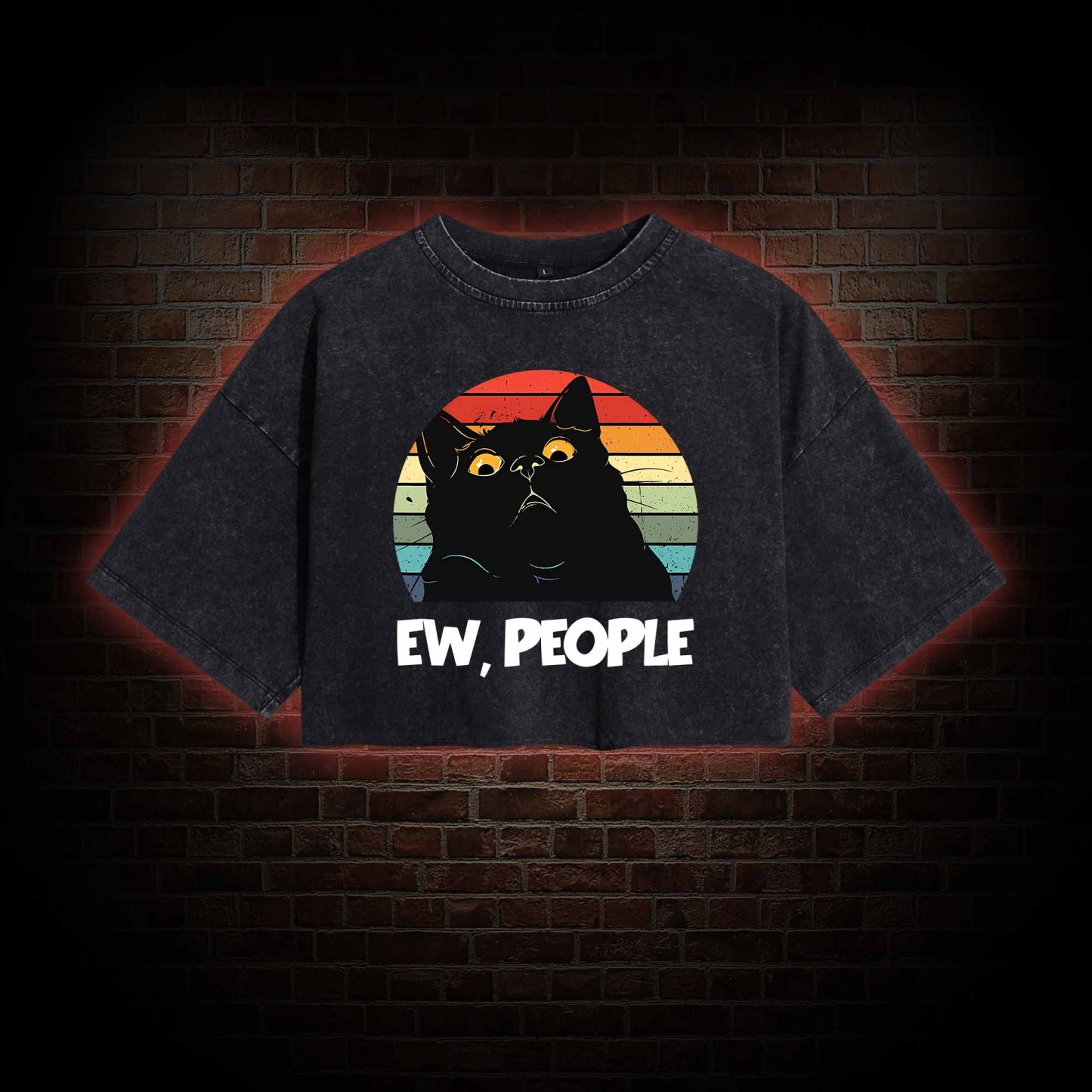 Ew People Washed Cropped T-shirts