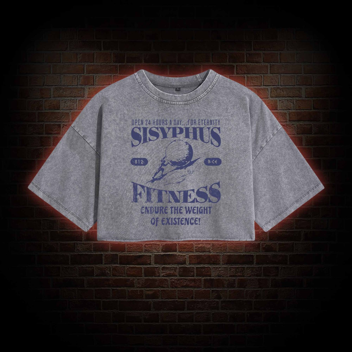 Sisyphus Fitness Washed Cropped T-shirts
