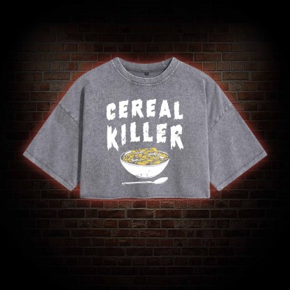 Cereal Killer Washed Cropped T-shirts