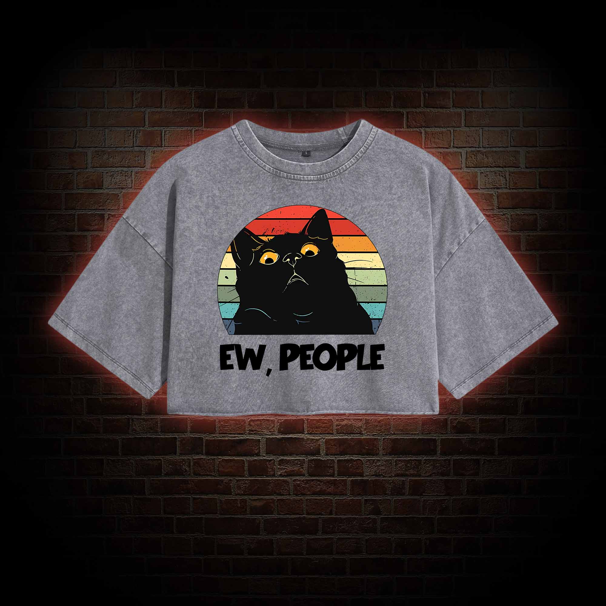 Ew People Washed Cropped T-shirts