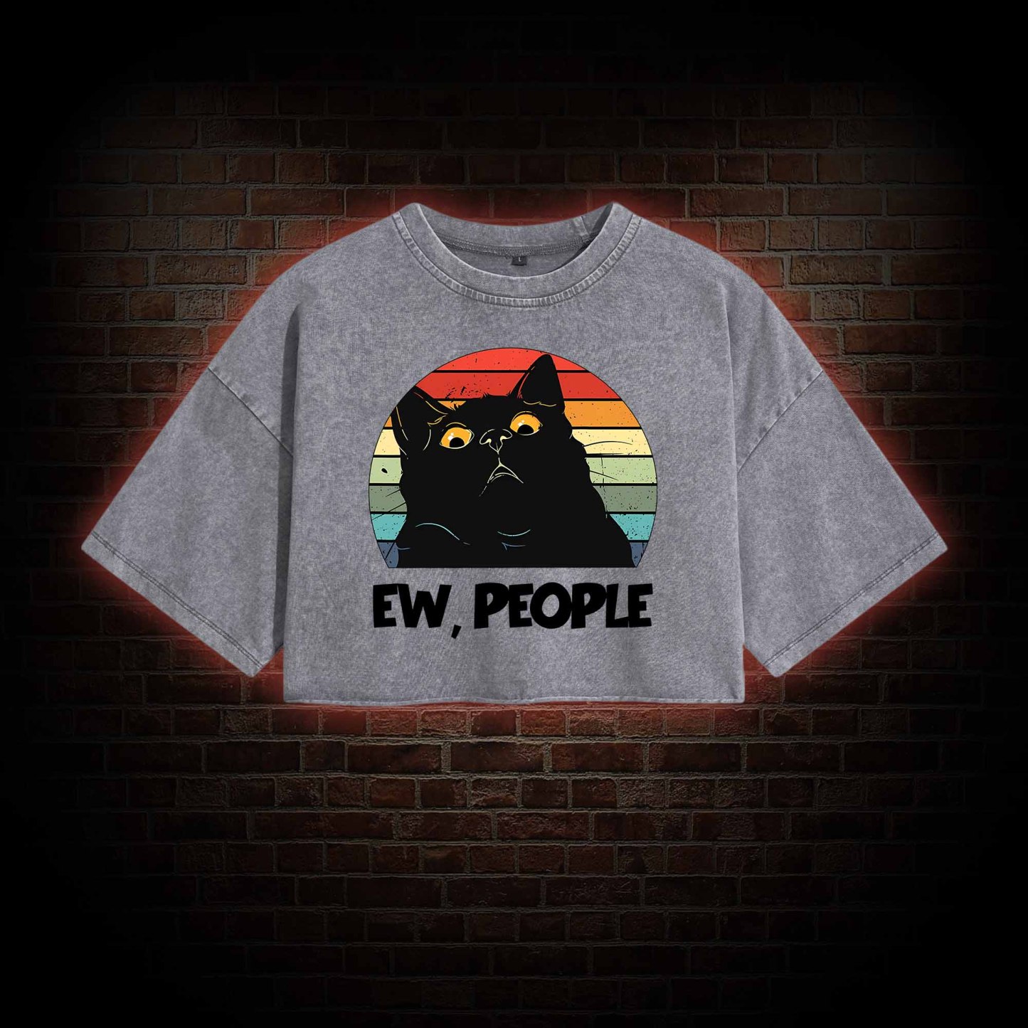 Ew People Washed Cropped T-shirts