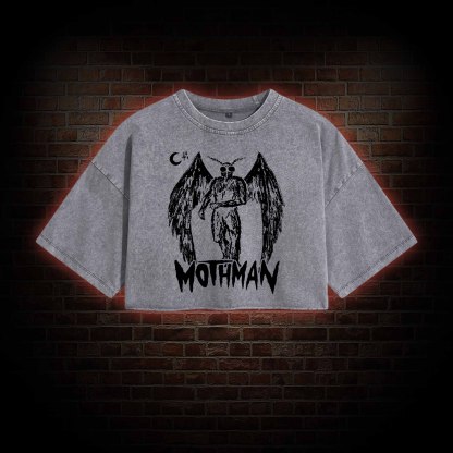 Mothman Washed Cropped T-shirts