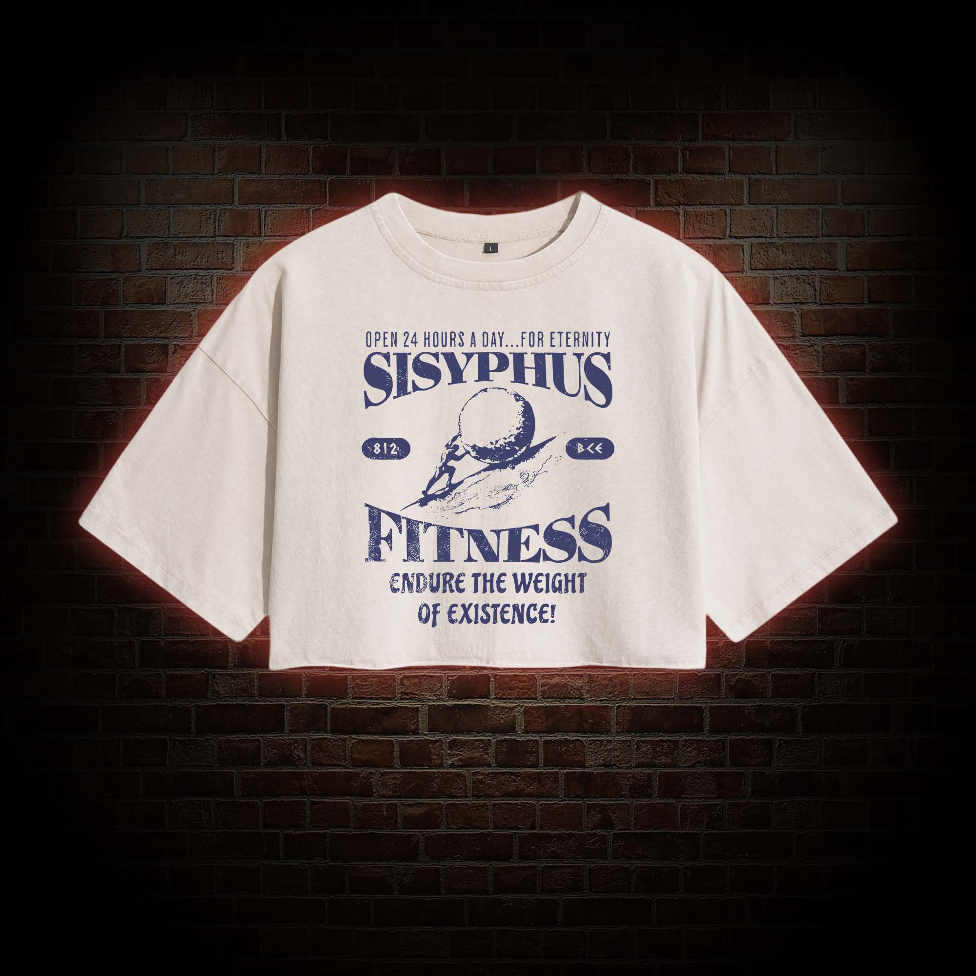 Sisyphus Fitness Washed Cropped T-shirts