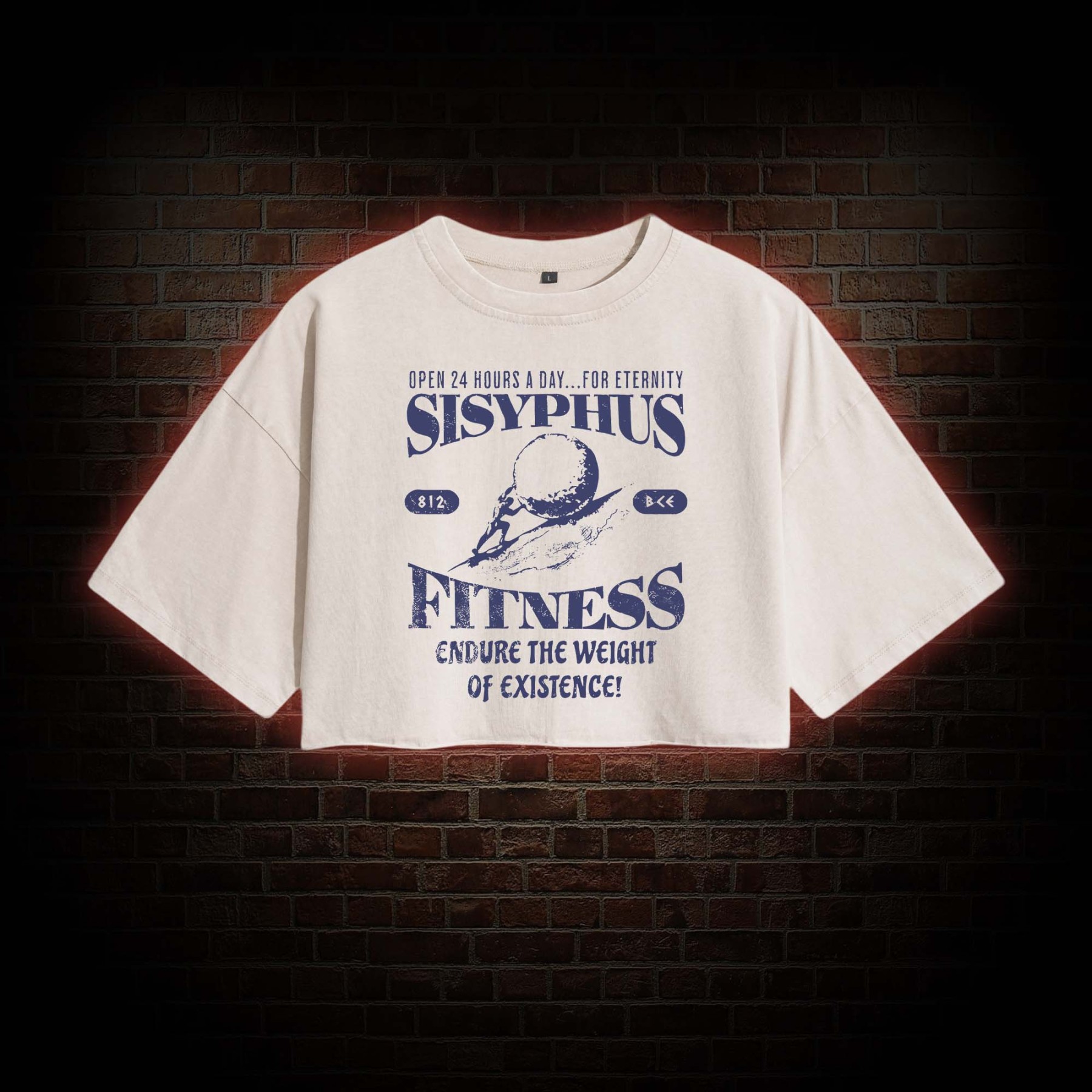 Sisyphus Fitness Washed Cropped T-shirts