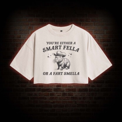 Smart Fella Or Fart Smella Crop Top