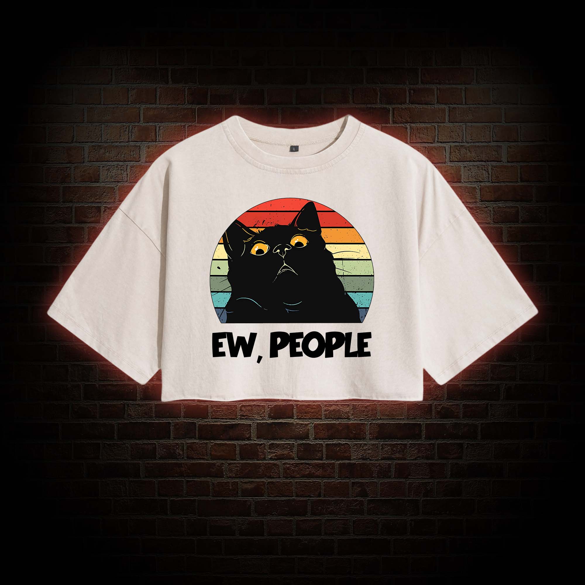 Ew People Washed Cropped T-shirts