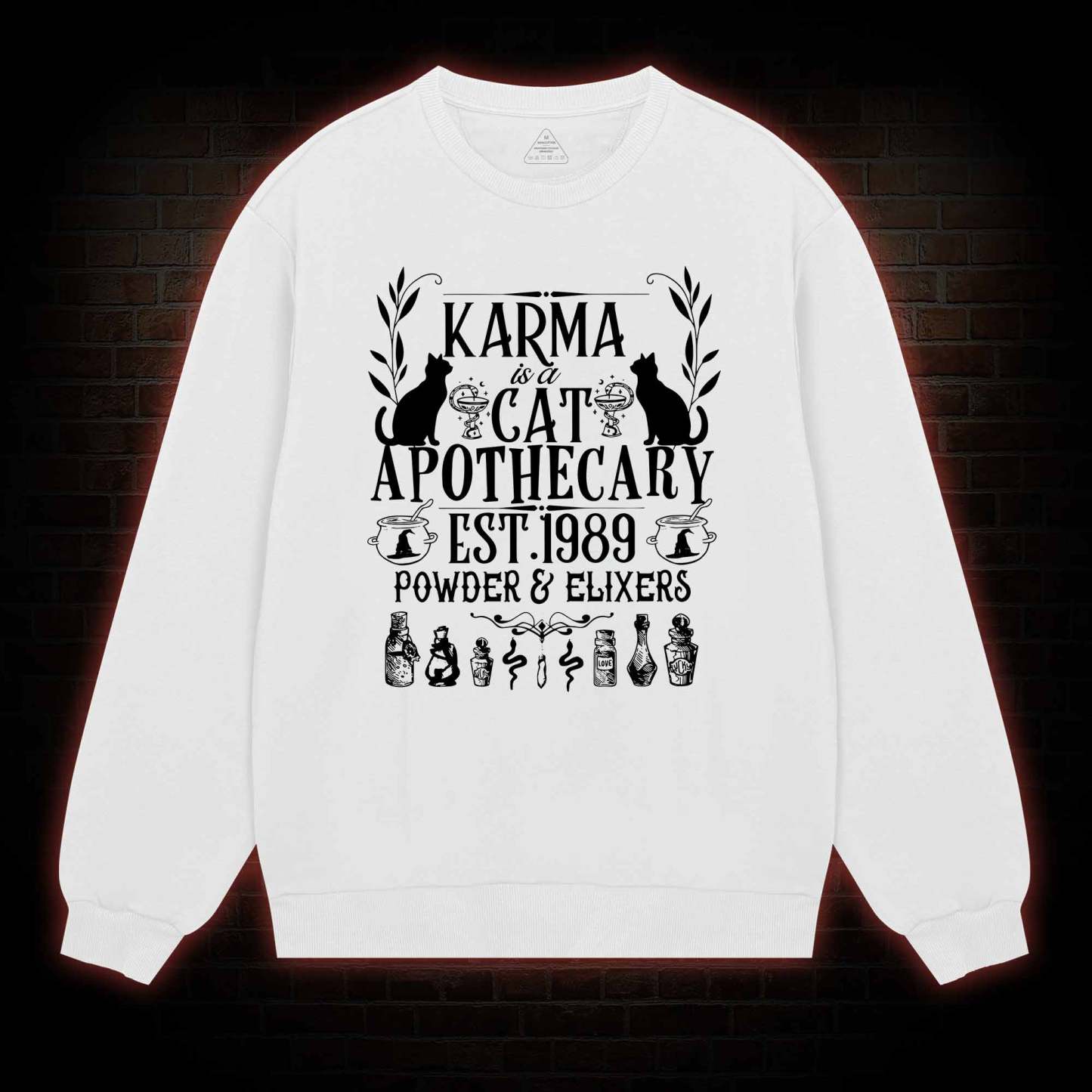 Karma Is A Cat Apothecary Sweatshirt