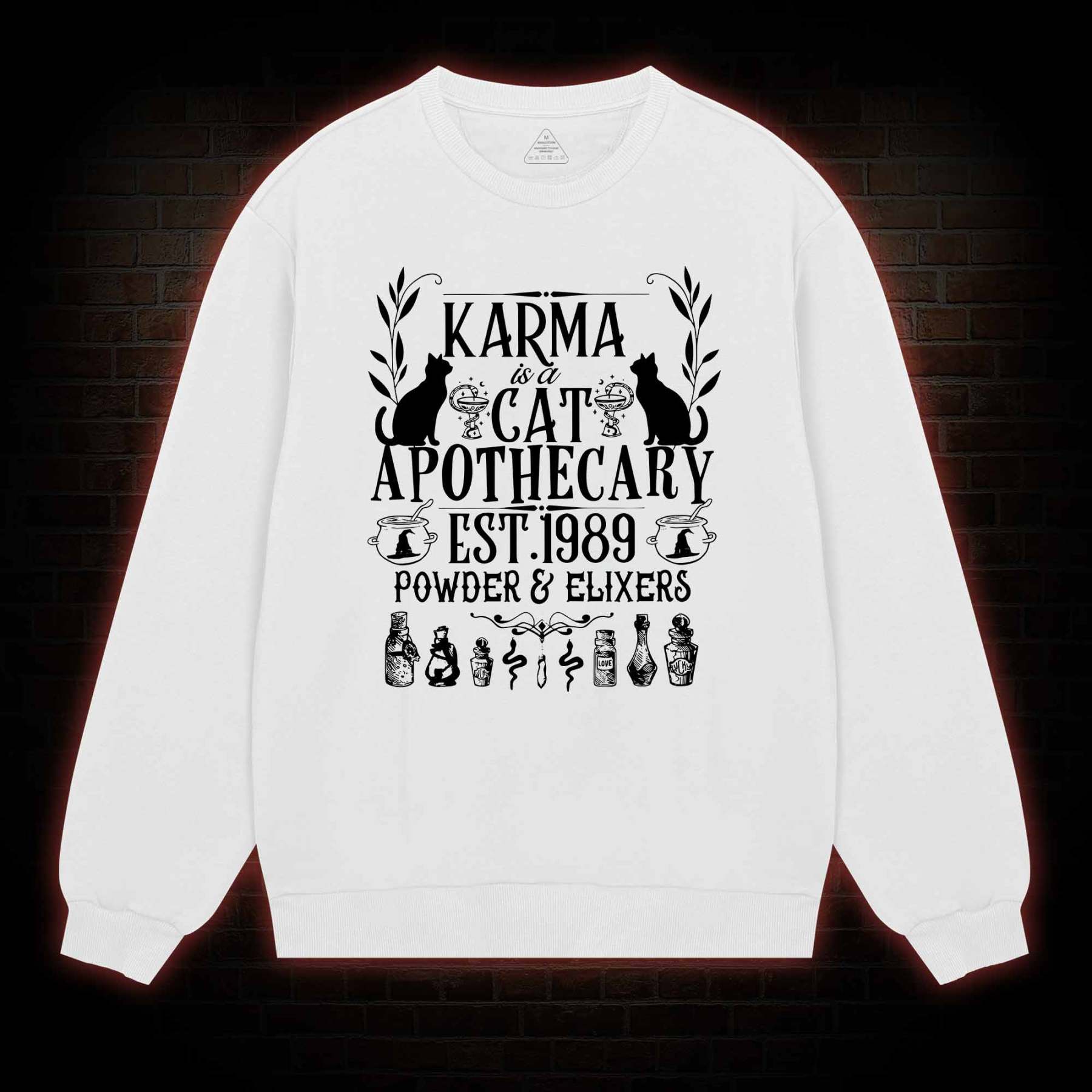 Karma Is A Cat Apothecary Sweatshirt