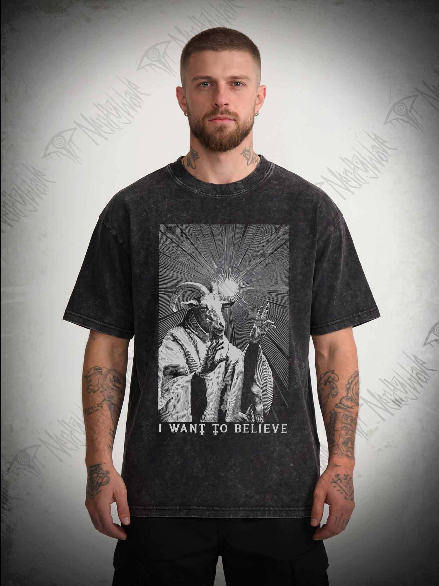 I Want to Believe Goat Washed T-shirt