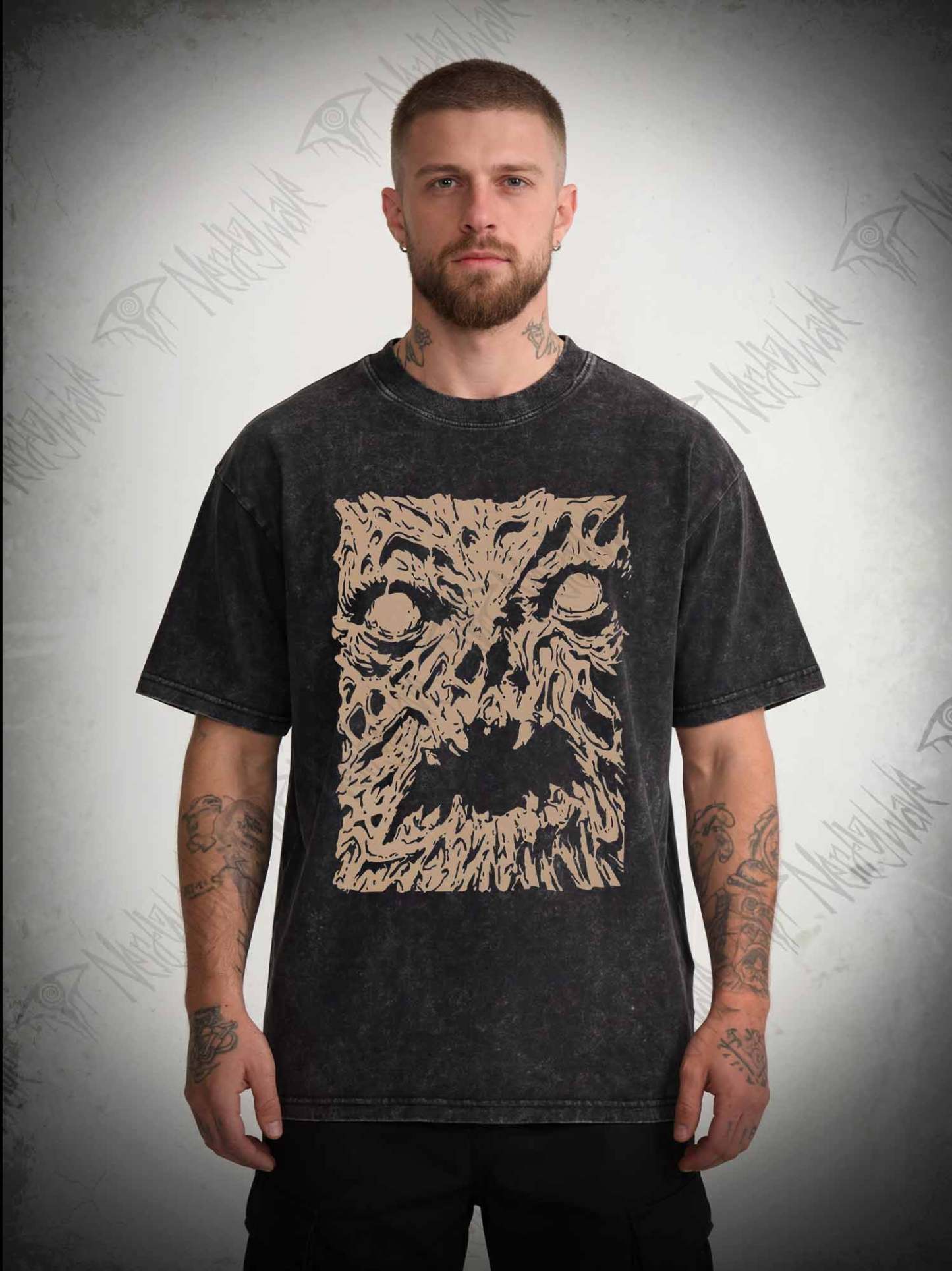 Necronomicon Evil Horror Washed T-shirt