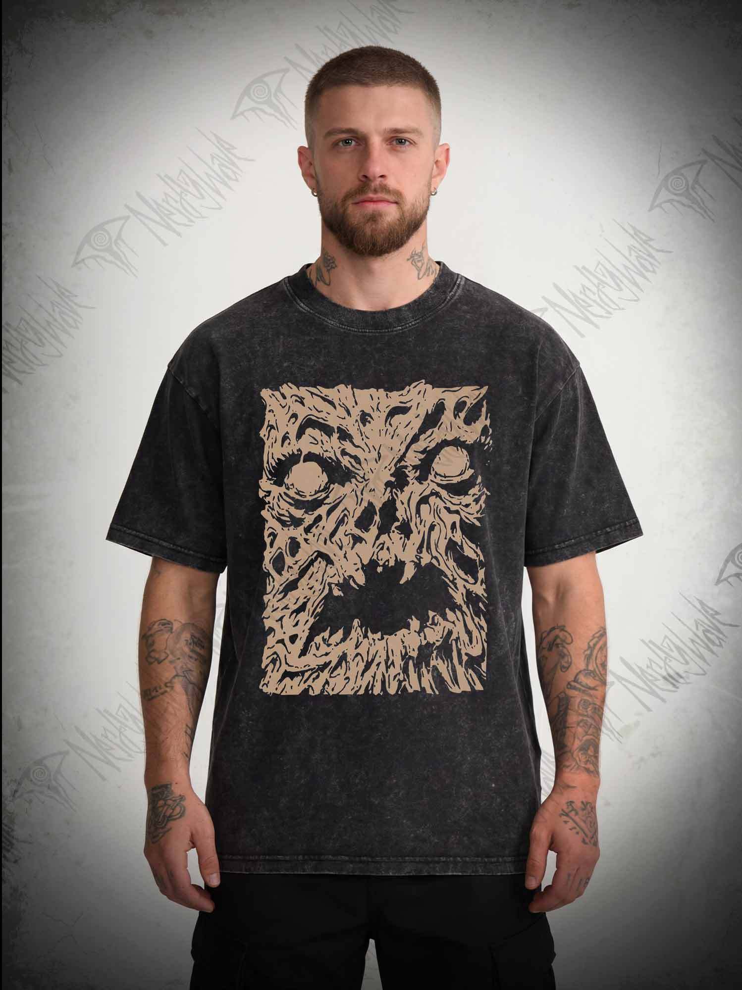 Necronomicon Evil Horror Washed T-shirt