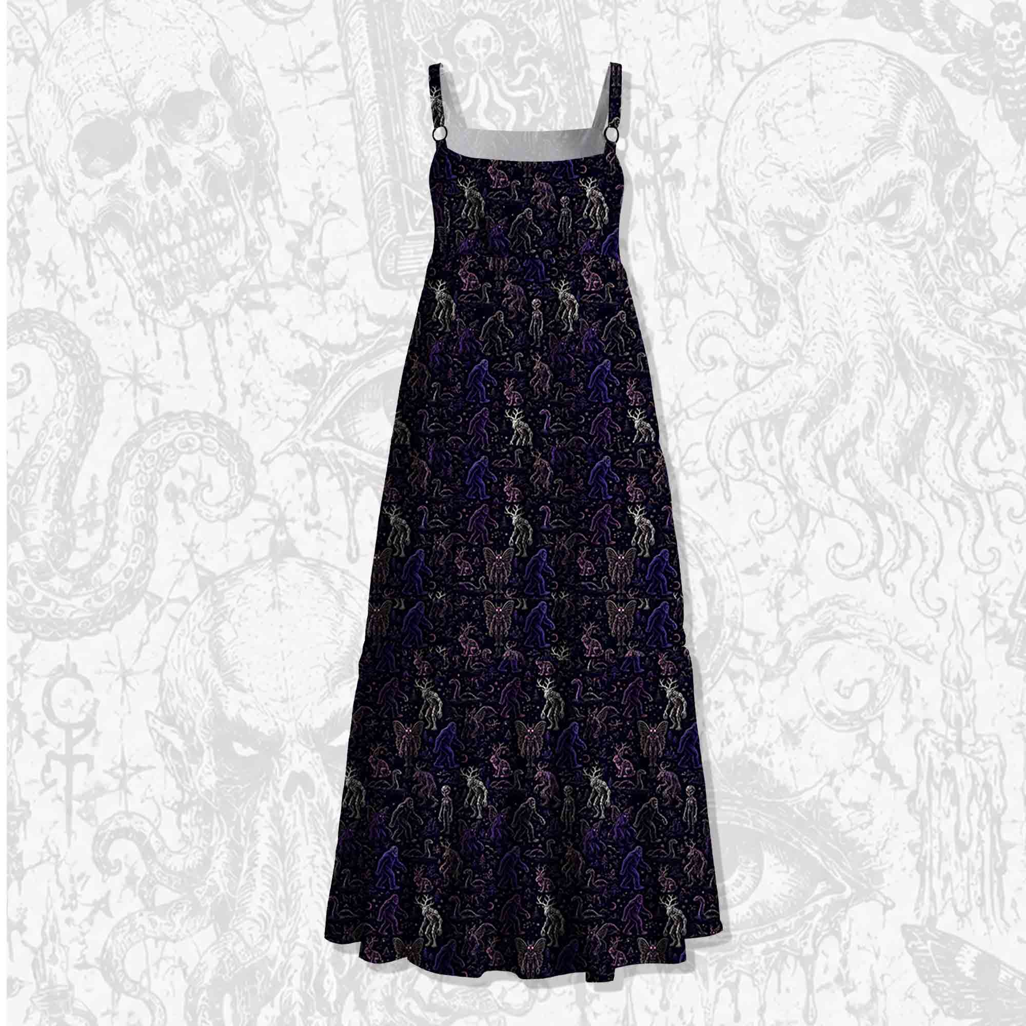 Cryptid Lore Wide Straps Maxi Dress
