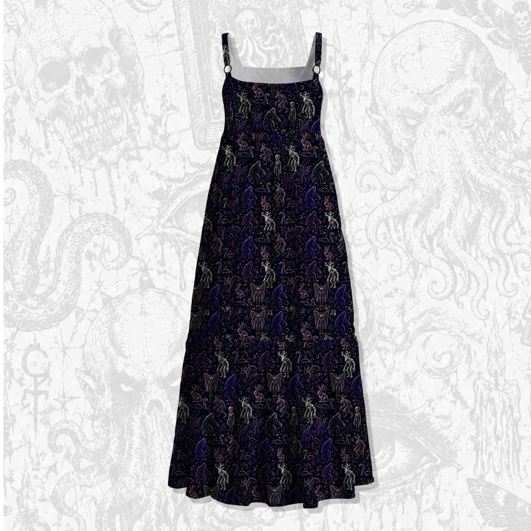 Cryptid Lore Wide Straps Maxi Dress
