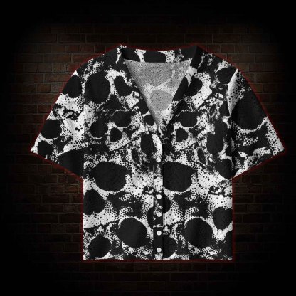  Horror Skull Pointelle Cardigan
