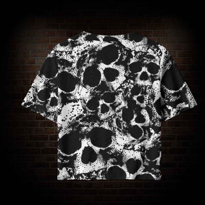  Horror Skull Pointelle Cardigan