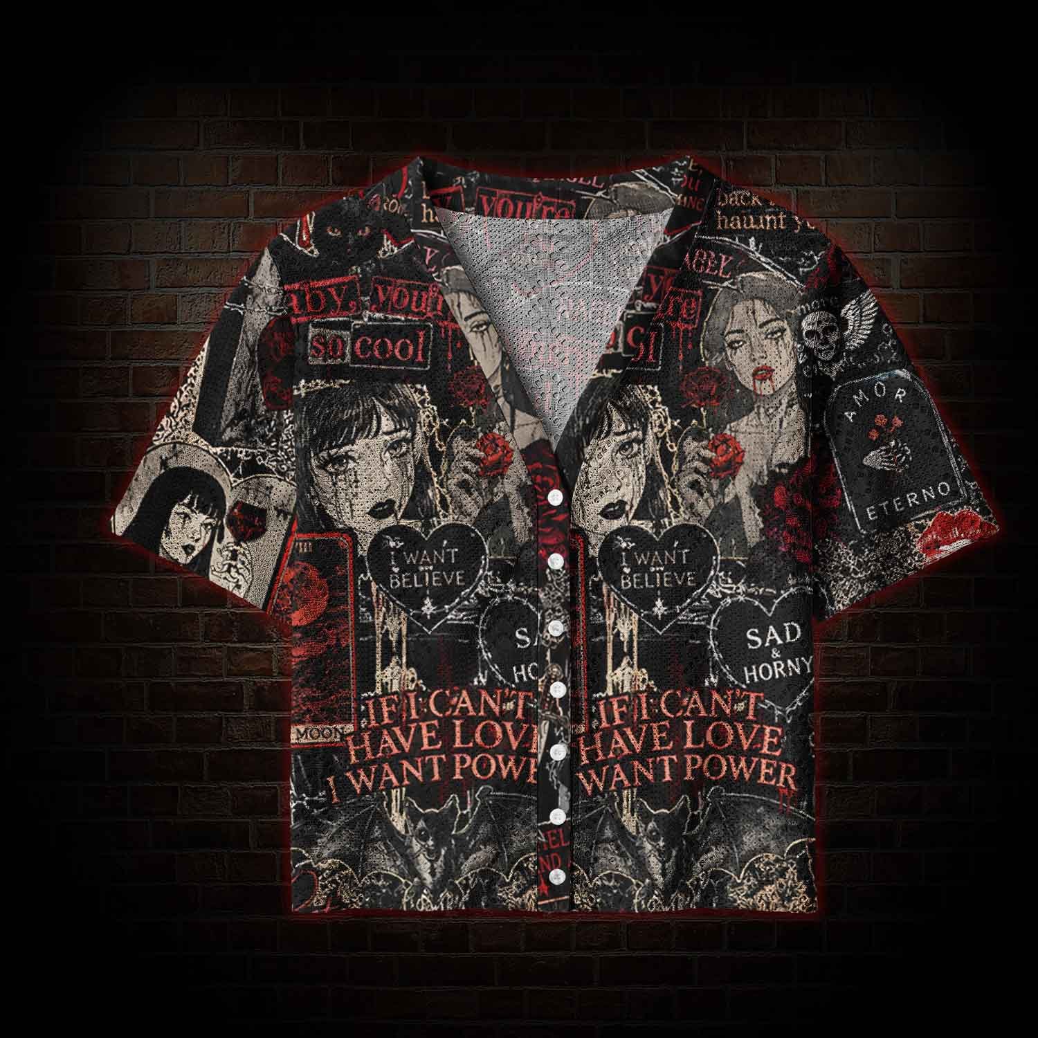  Vintage Stay Spooky Pointelle Cardigan