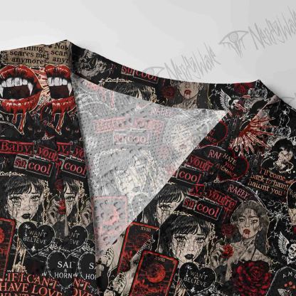  Vintage Stay Spooky Pointelle Cardigan