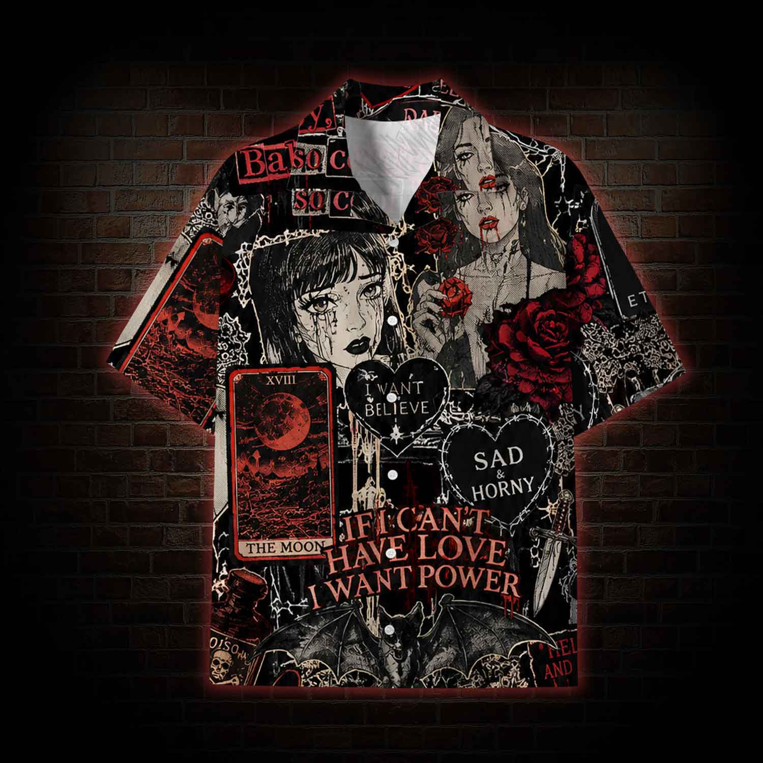  Vintage Stay Spooky Lightweight Hawaiian Shirt