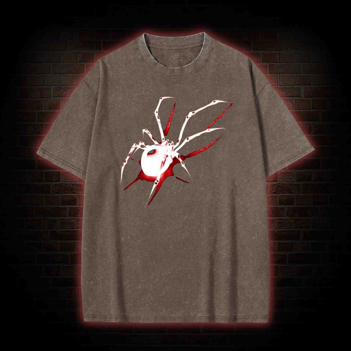 Spider Design Washed T-shirt
