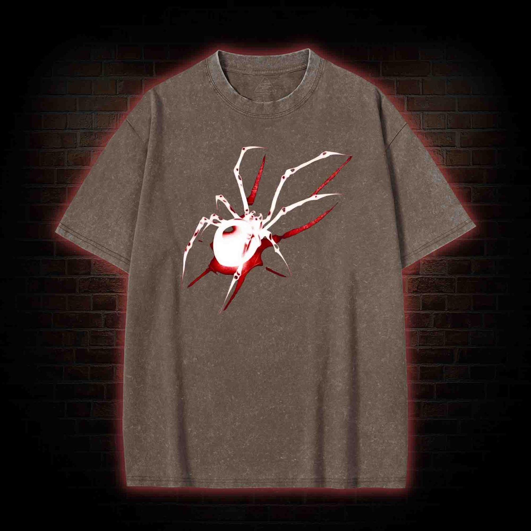Spider Design Washed T-shirt