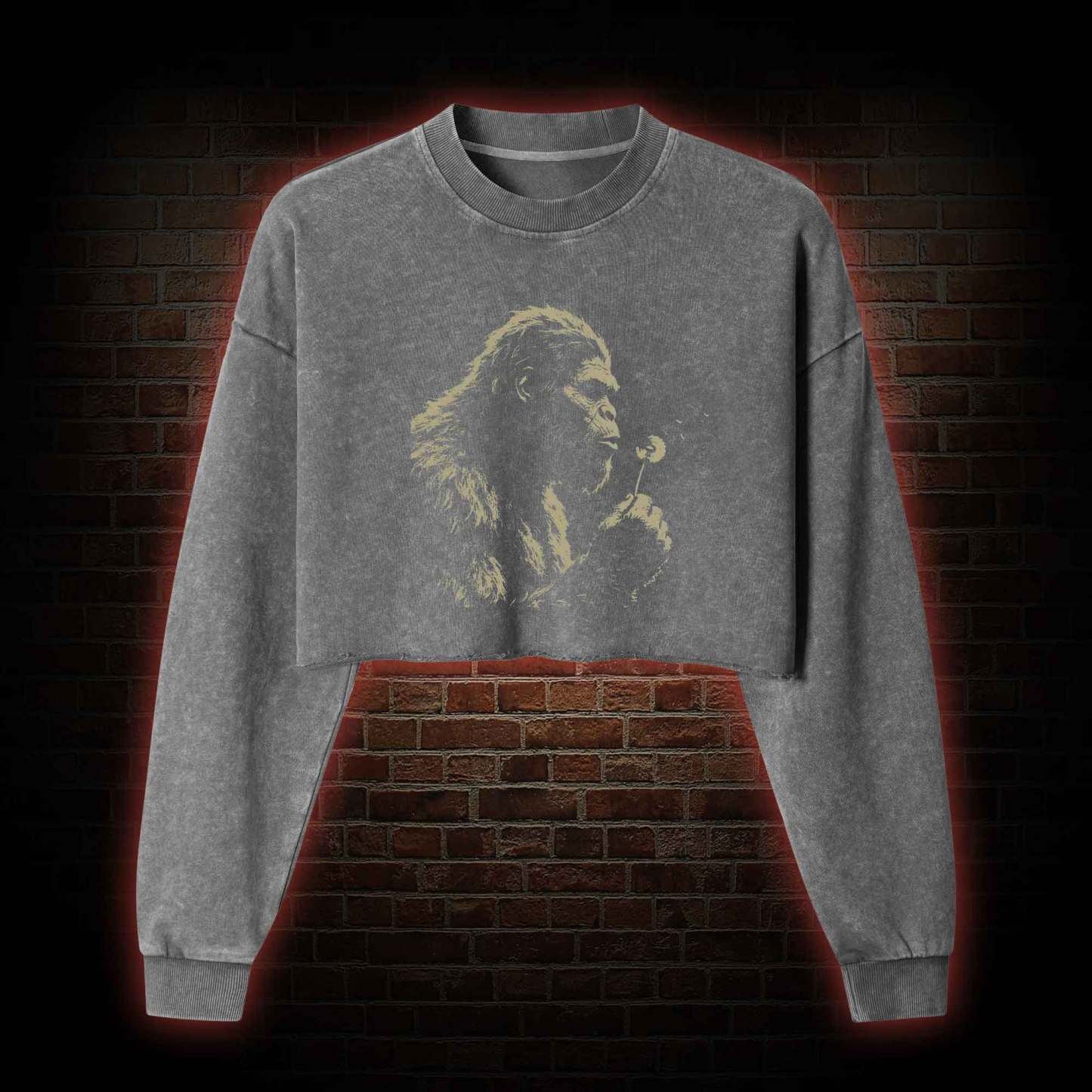Bigfoot Dandelion Washed Cropped Sweatshirts