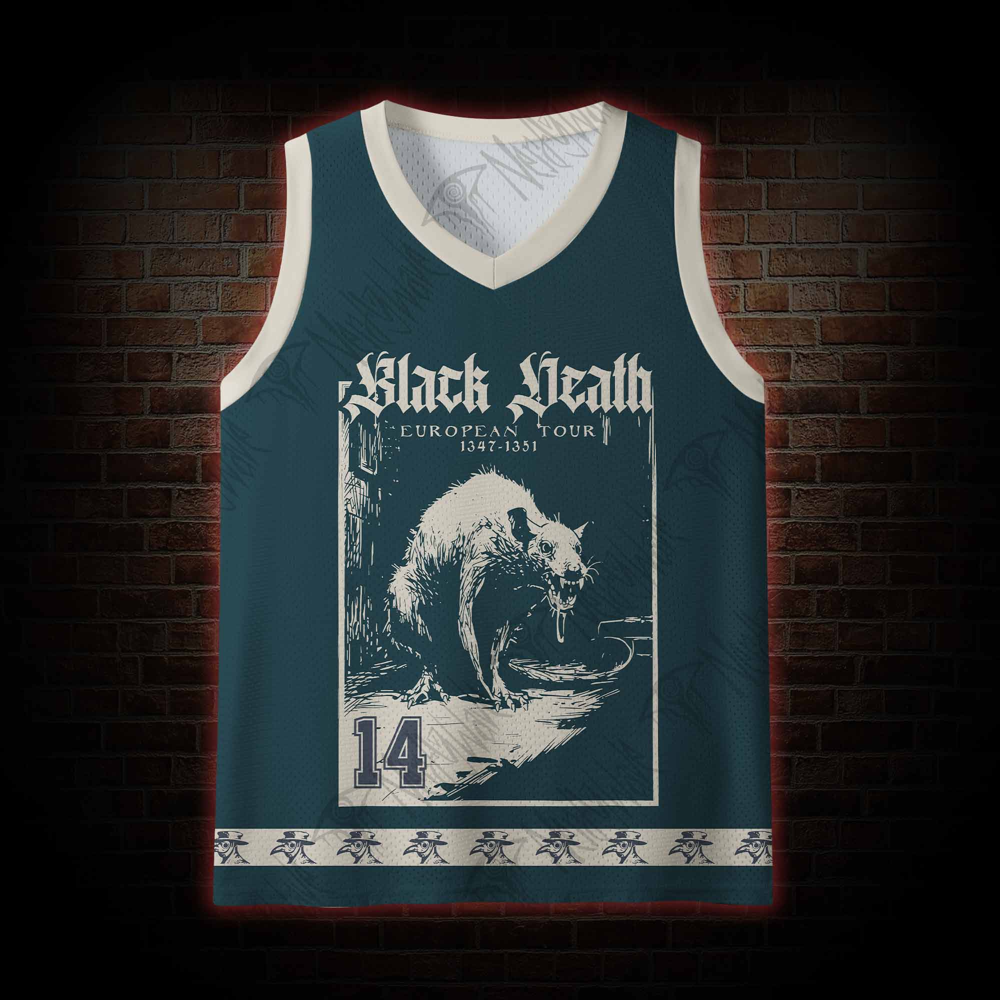 Black Death European Tour1347-1351 Mesh Jersey Tank Top
