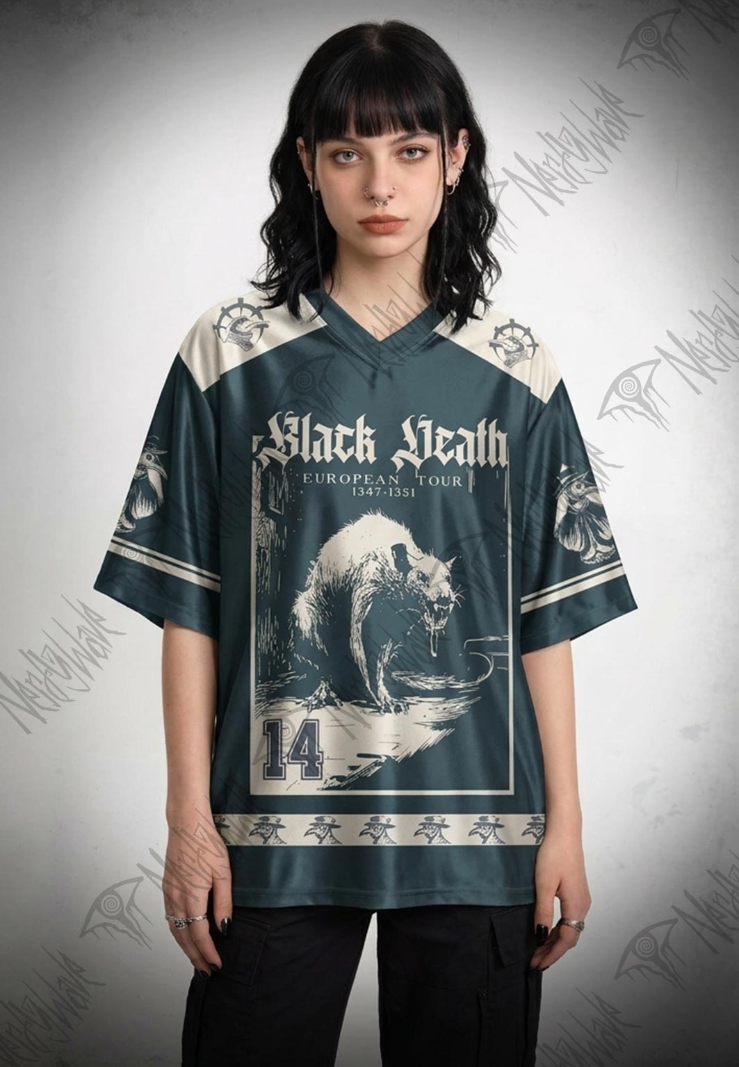 Black Death European Tour1347-1351 Oversized Jersey