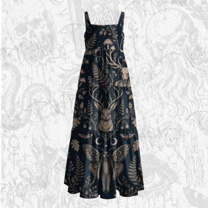 Cryptids in The Jungle Wide Straps Maxi Dress