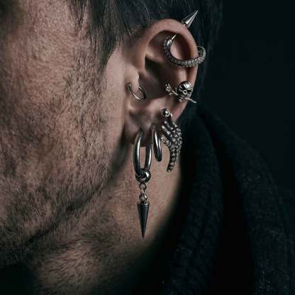 Gothic Skeleton Multi Style Piercing Jewelry Set