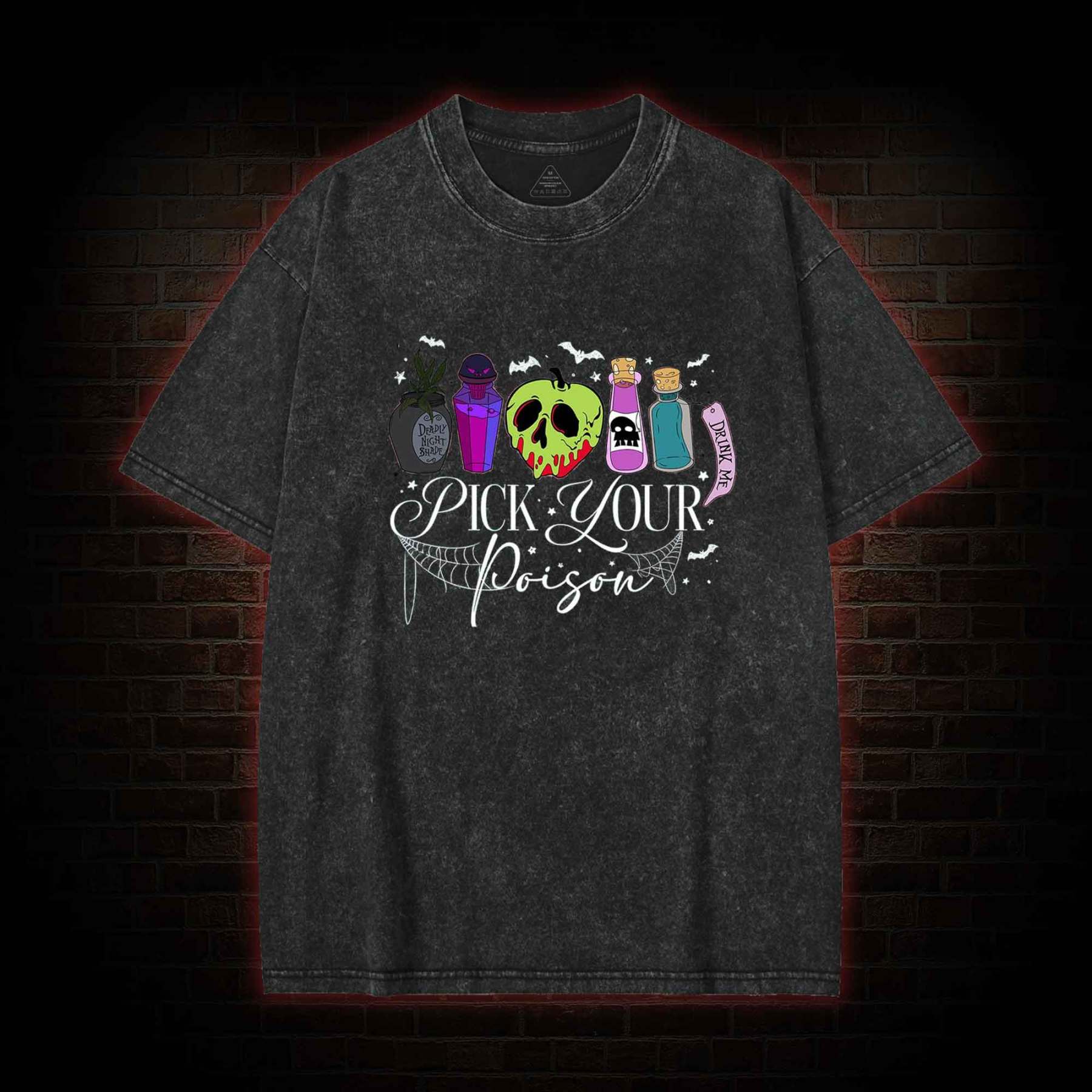 Pick Your Poison Halloween Washed T-shirt