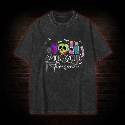 Pick Your Poison Halloween Washed T-shirt