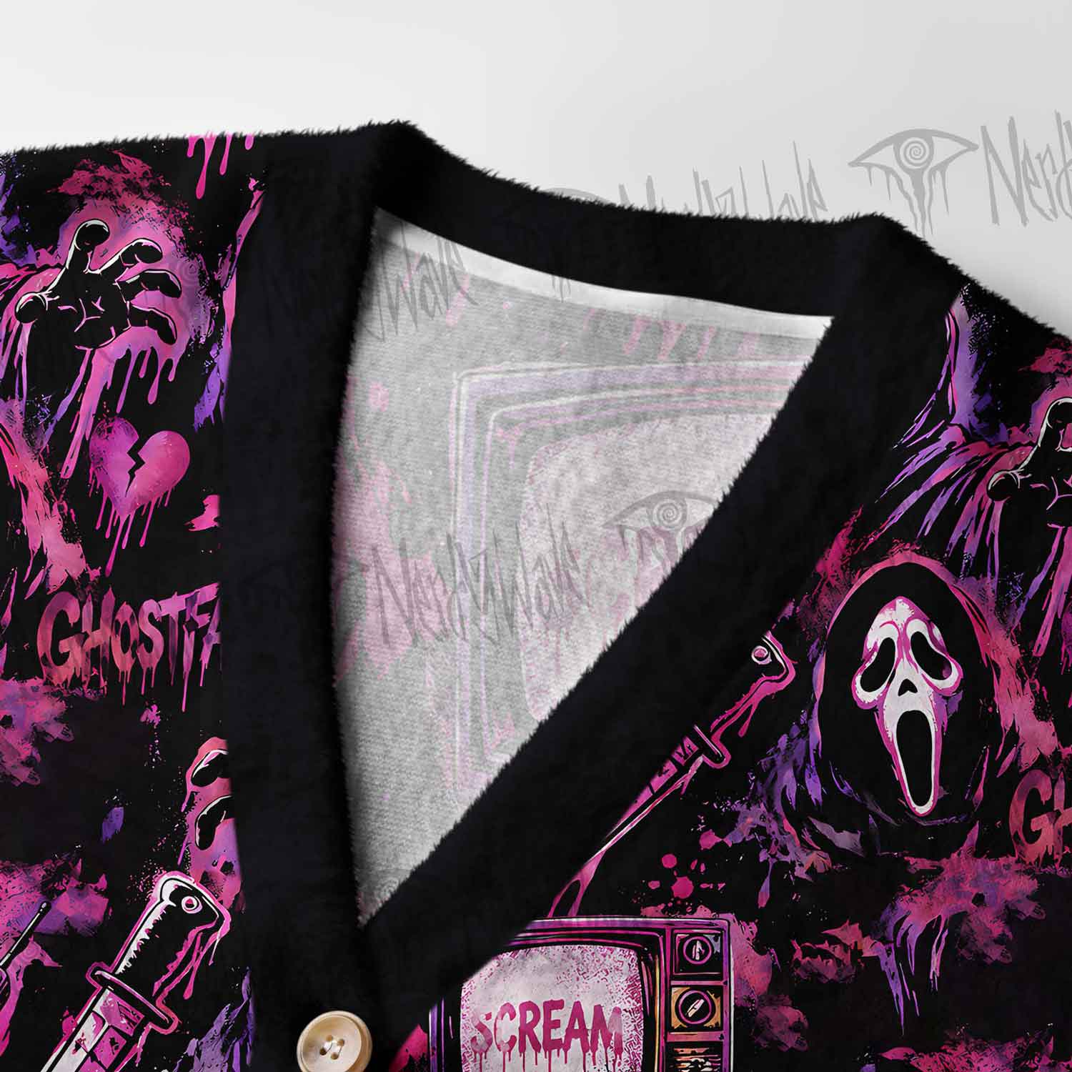 Neon Scream Women's Cardigan Sweater
