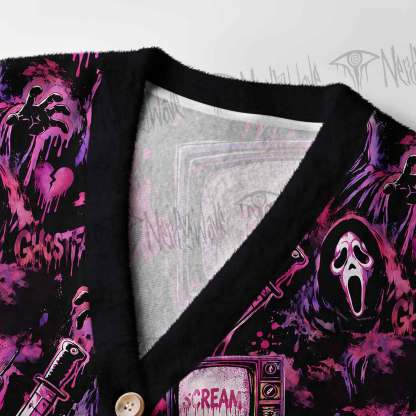 Neon Scream Women's Cardigan Sweater