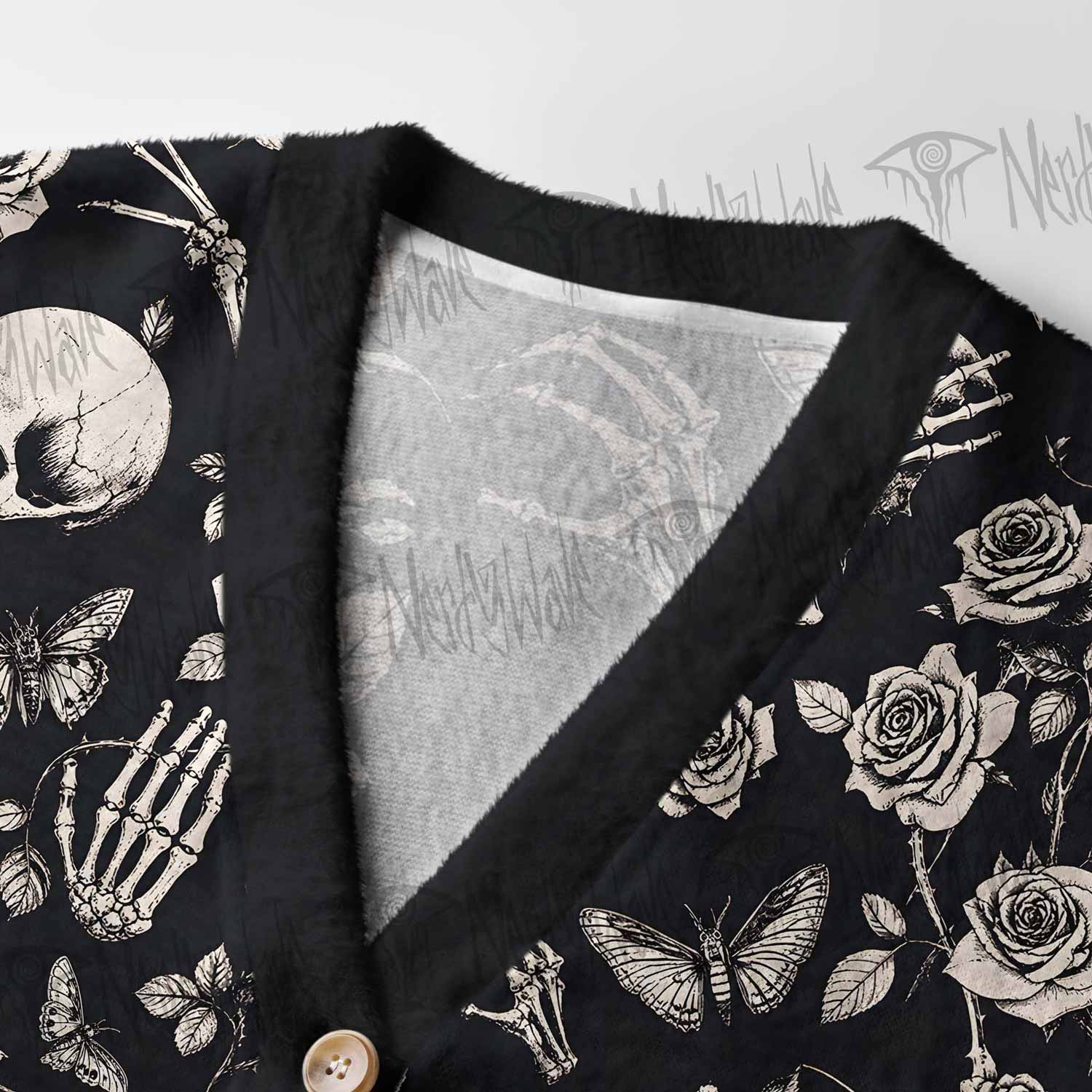 Bone Butterfly Bloom Women's Cardigan Sweater