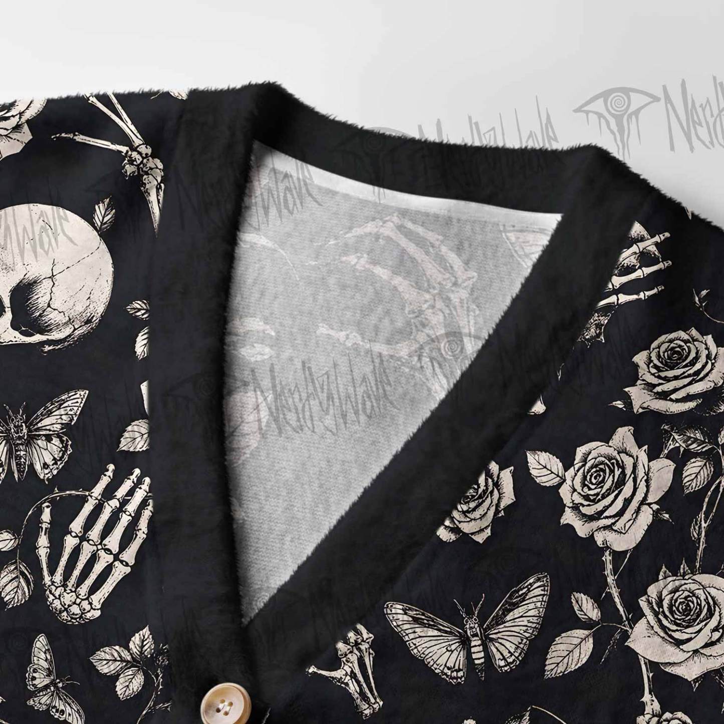Bone Butterfly Bloom Women's Cardigan Sweater