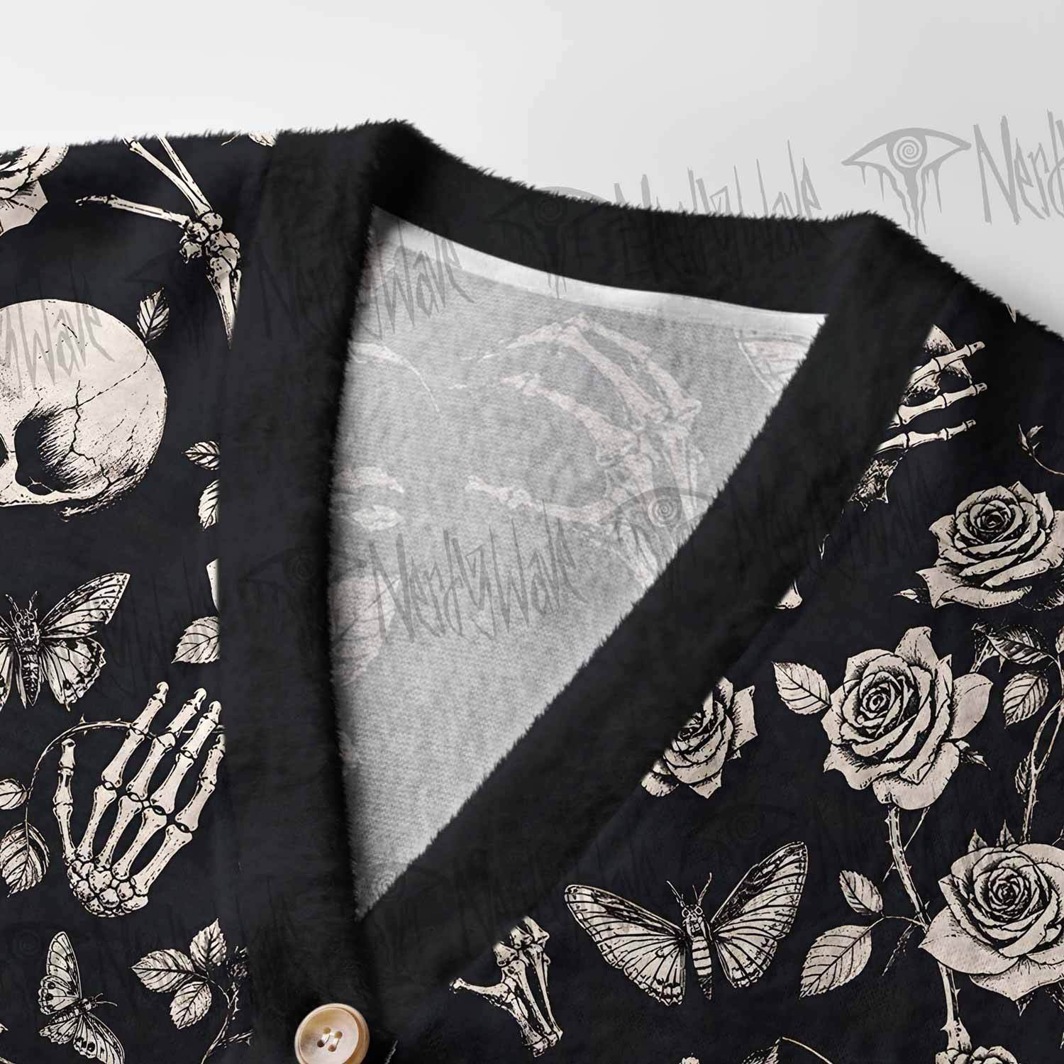 Bone Butterfly Bloom Women's Cardigan Sweater