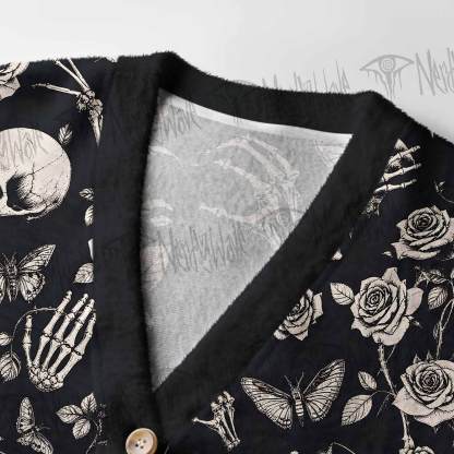 Bone Butterfly Bloom Women's Cardigan Sweater