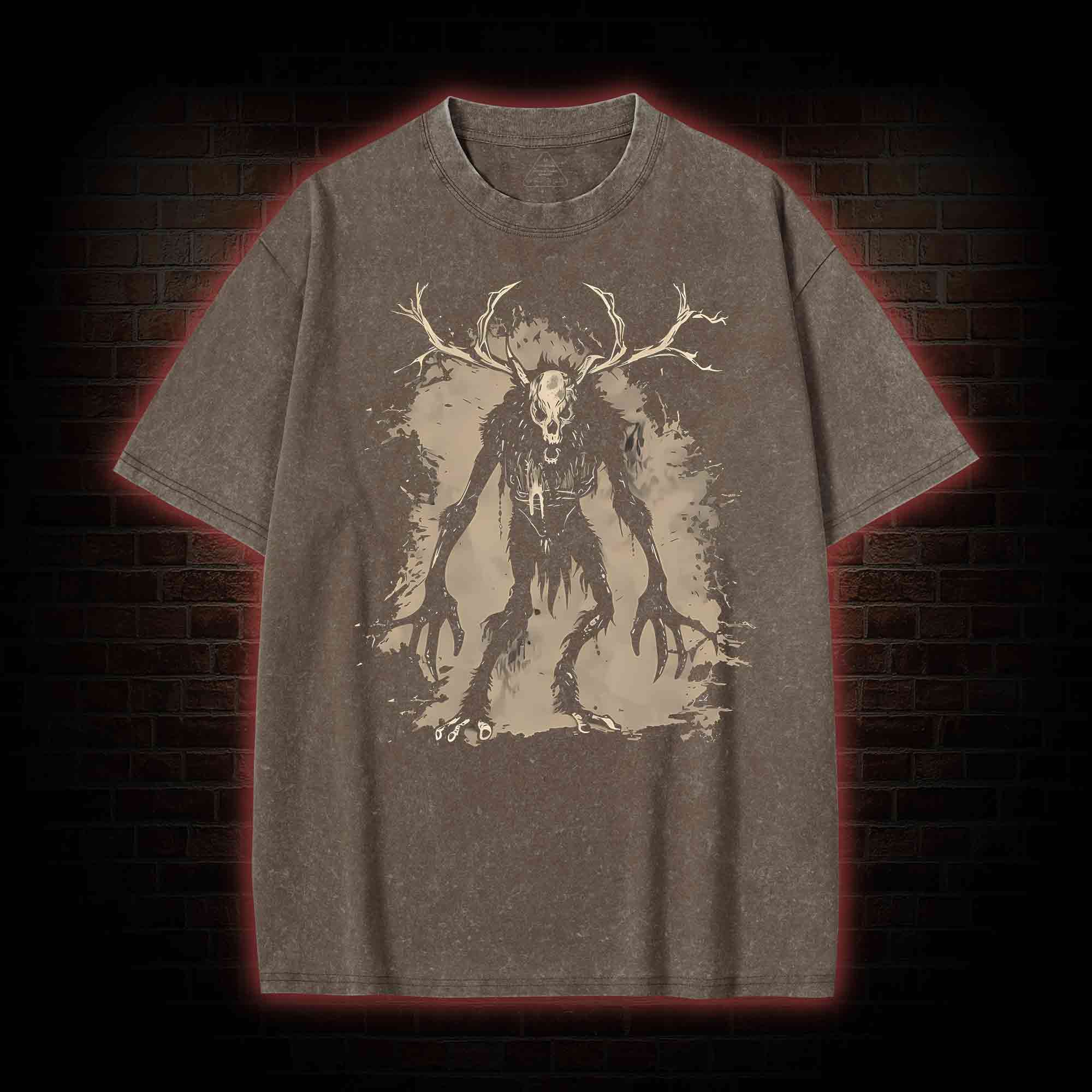 Wendigo Monster Washed T-shirt