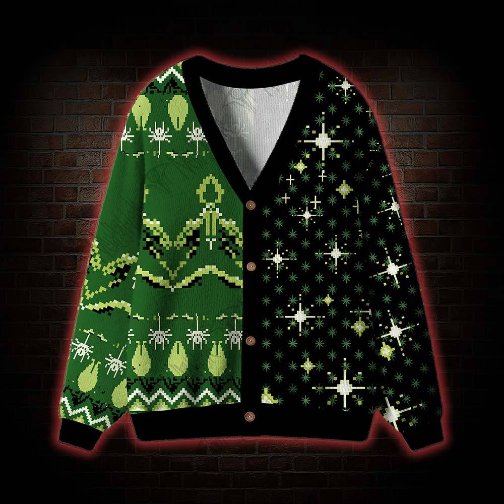 Alien in Space Cardigan Sweater