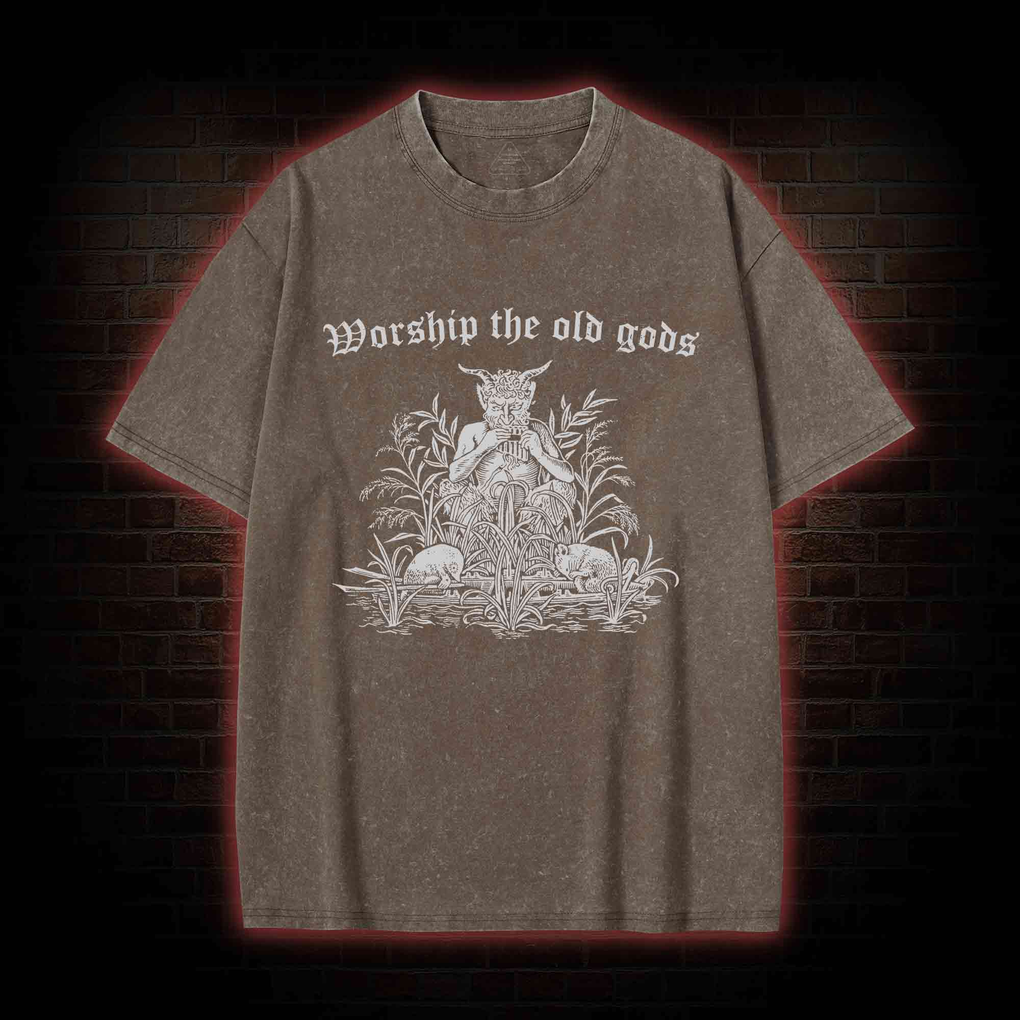 Worship The Old Gods Washed T-shirt