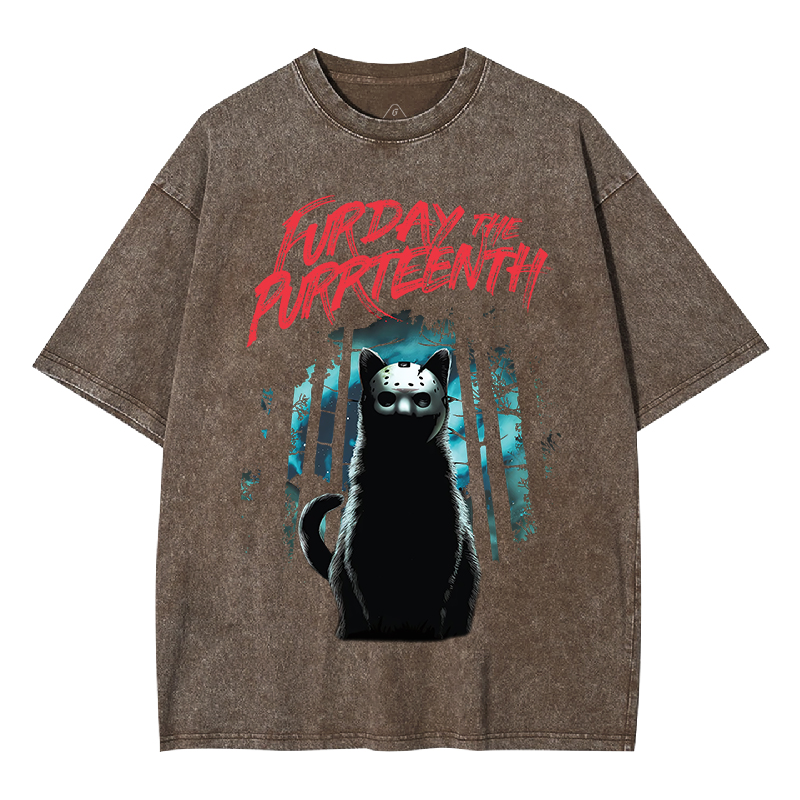 Furday The Purrteenth Washed T-shirt