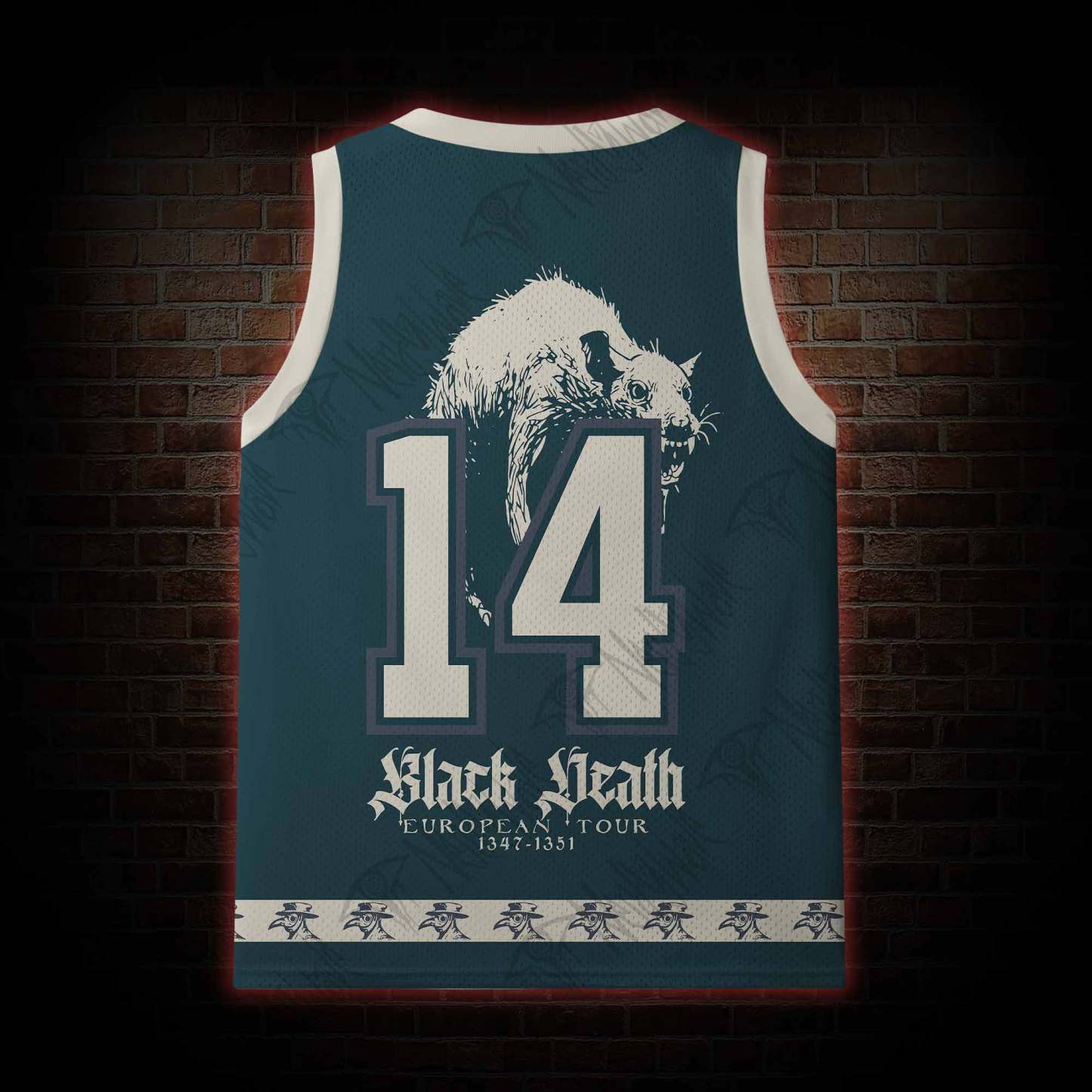 Black Death European Tour1347-1351 Mesh Jersey Tank Top