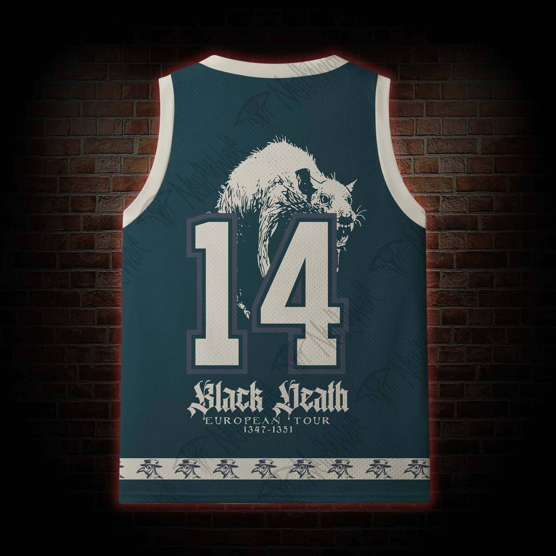 Black Death European Tour1347-1351 Mesh Jersey Tank Top