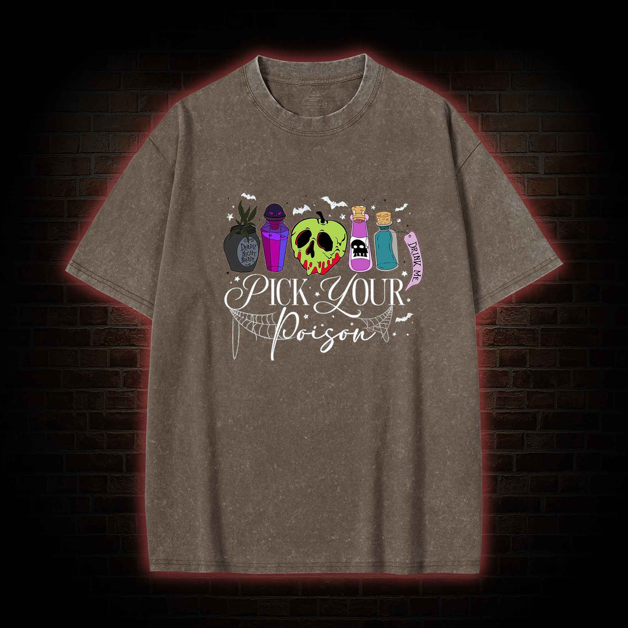Pick Your Poison Halloween Washed T-shirt