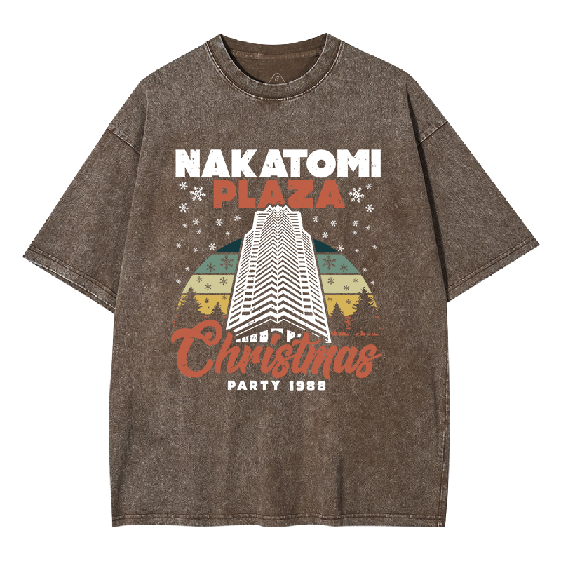 Nakatomi Plaza Christmas Party Washed T-shirt