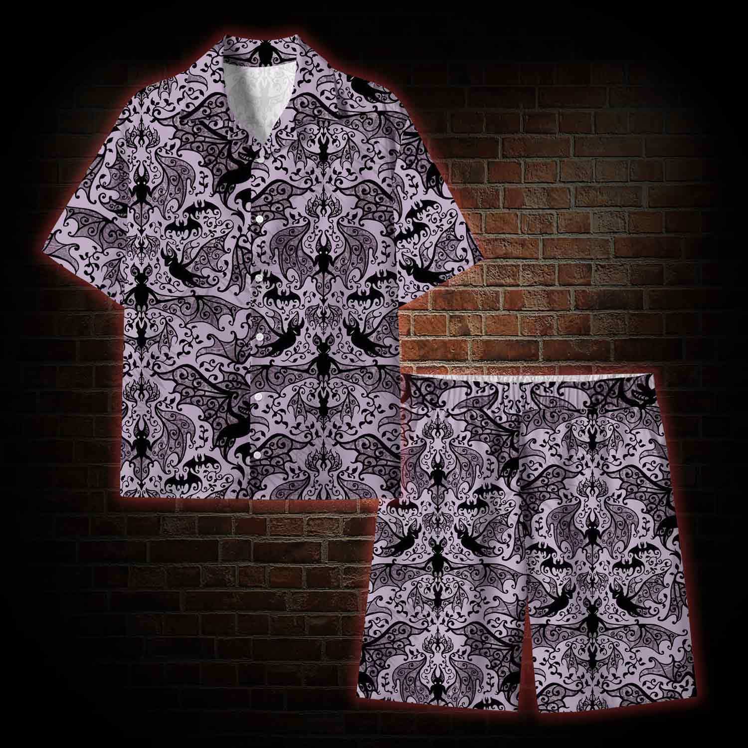 Gothic Bat Lightweight Hawaiian Shirt